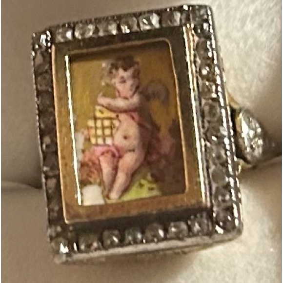 The most dainty ring you will ever find it is a size 3 and 100 years old - Picture 4 of 11